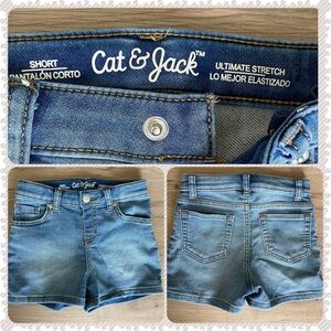 Cat & Jack Girls Super Stretch Blue Jean Jegging Shorts 6